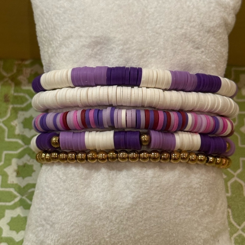 Swiftie Eras Tour Beaded Stretch Bracelet Stack โ Speak Now, Eras Tour, Swiftie - Picture 3 of 4